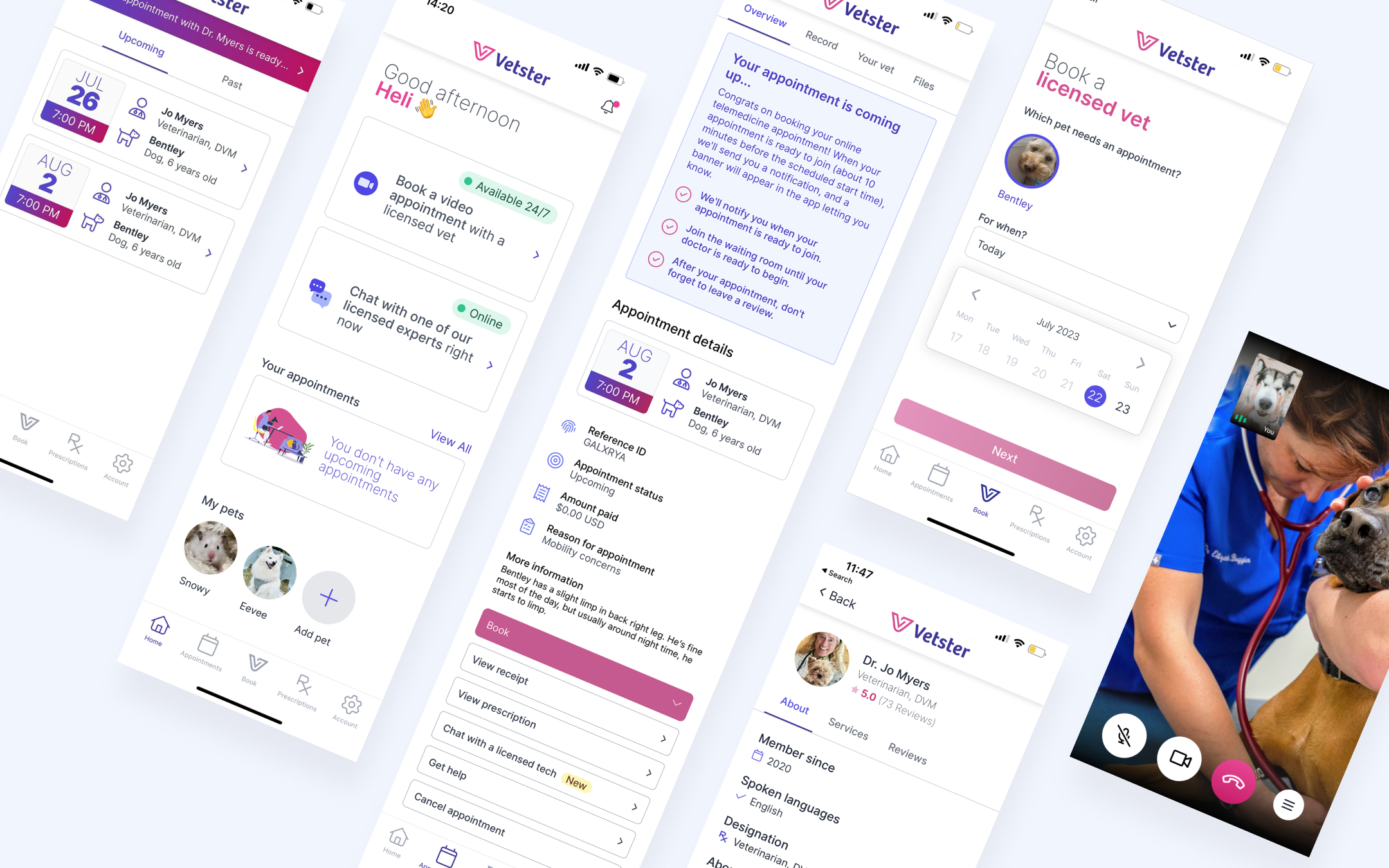 Before mobile app experience with older UI and fragmented flows